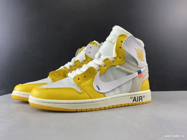 x NRG Yellow-Cone Off-White Jordan Dark Powder Air 1 AQ0818-149 White 0423